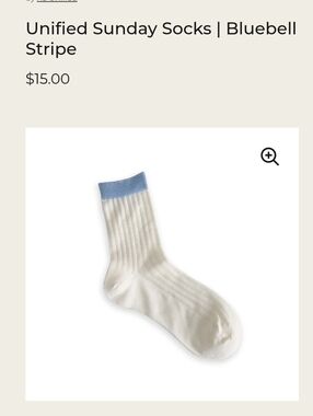 New Unified Sunday Socks, 2 Pairs Bluebell Stripe by XS Unified Woman's One Size